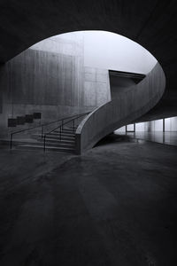 Spiral staircase in building