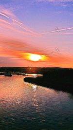 Sunset over calm sea