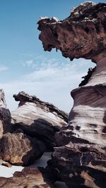 Rock formations in water