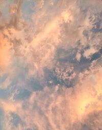 Low angle view of clouds in sky