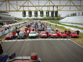 Cars on road in city