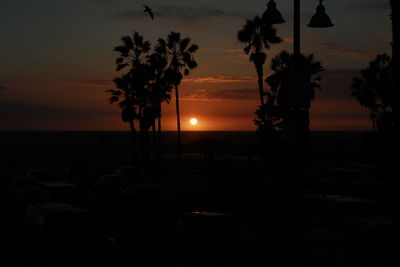 Scenic view of sunset over sea