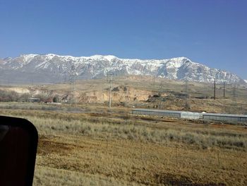 Scenic view of snow covered landscape