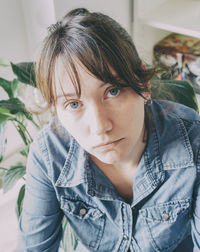 Close-up portrait of young woman