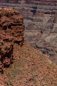 View of rock formations in desert