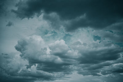 Low angle view of storm clouds in sky