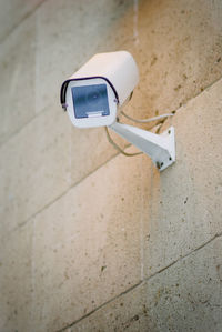 Close-up of surveillance camera