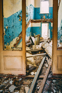 Closed wooden door