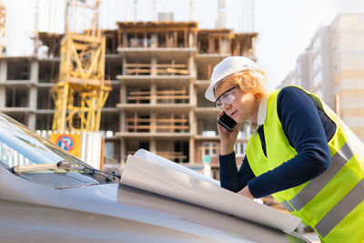 Man working at construction site