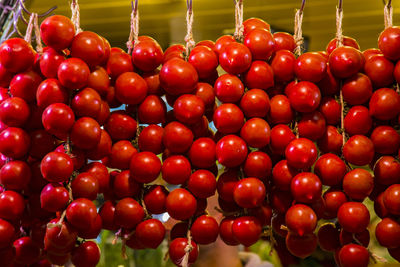 Close-up of red chili peppers