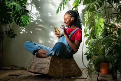 Young woman using mobile phone