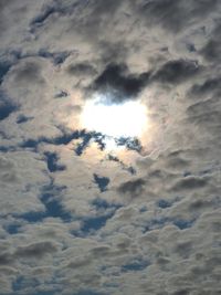 Low angle view of clouds in sky