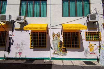 Full frame shot of yellow building