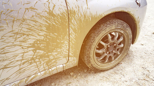 Close-up of tire