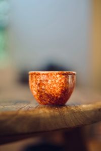 Close-up of orange on table