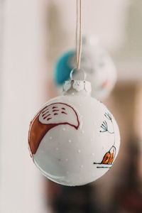 Close-up view of hanging