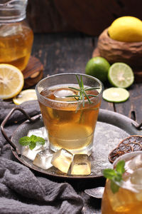 Close-up of drink on table