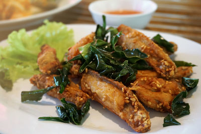 Fried chicken with herb