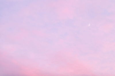 Low angle view of pink sky at sunset