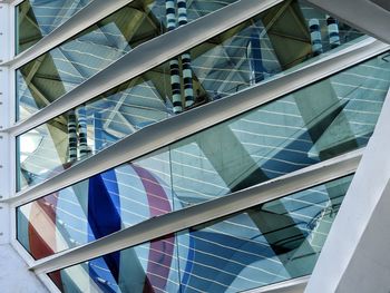 Low angle view of modern glass building