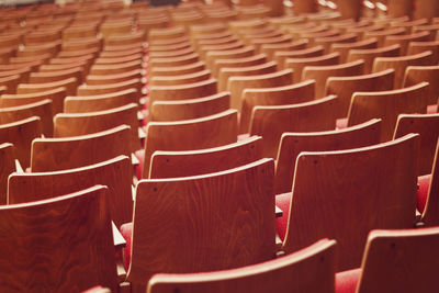 Full frame shot of empty chairs