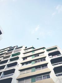 Low angle view of skyscrapers against sky