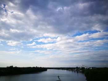 Scenic view of river against sky