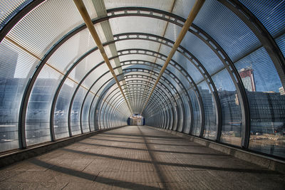 Interior of empty footpath