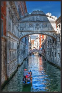 View of buildings in canal