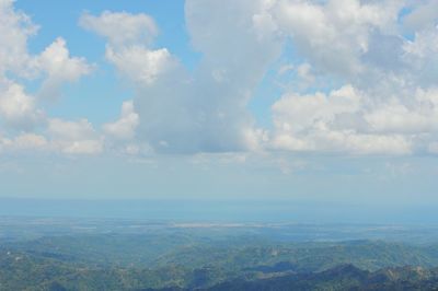 Aerial view of landscape against sky