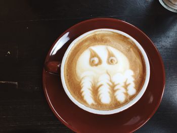 Coffee cup on table