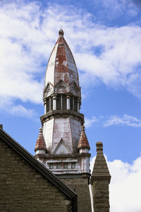 Low angle view of traditional building against sky