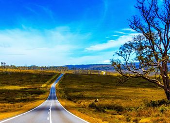 Road amidst landscape against sky