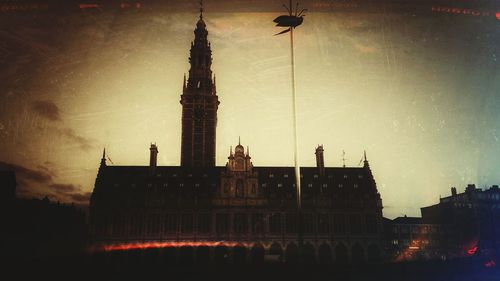 Low angle view of building against sky