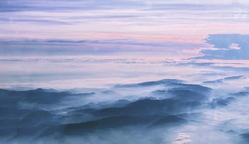 Scenic view of cloudscape against sky during sunset