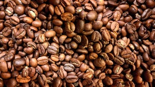 Full frame shot of roasted coffee beans