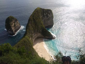 Kelingking cliff in nusapenida beach bali