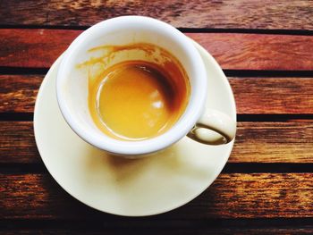 Close-up of coffee on table