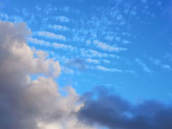 Low angle view of clouds in sky