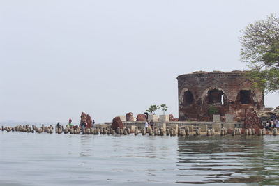 View of historical building against clear sky