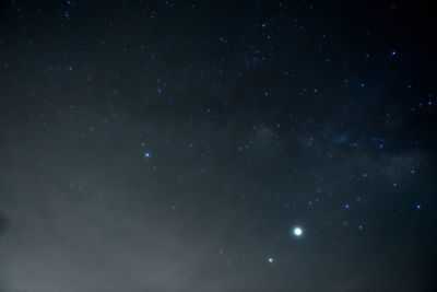 Low angle view of stars in sky