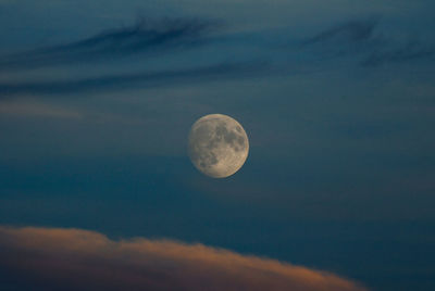 Scenic view of moon against sky at night