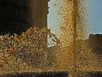 Close-up of water drops on glass