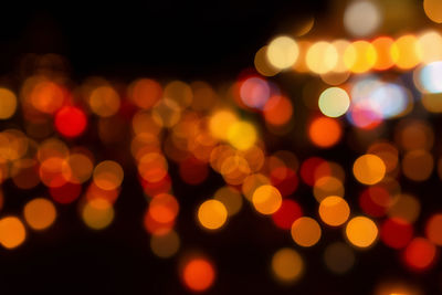 Defocused lights at night