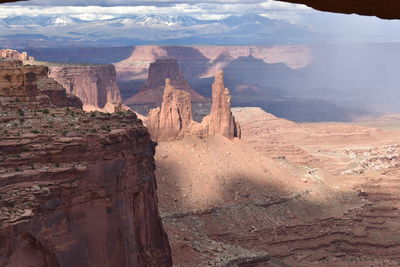 Panoramic view of rock formations