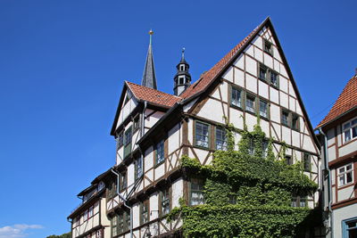 Low angle view of building against clear sky