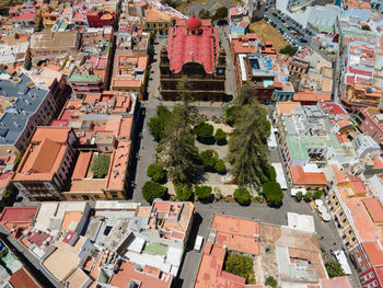 Aerial view on galdar in gran canaria, canary islands, spain