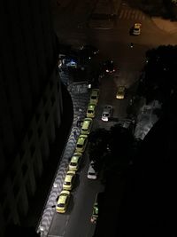 High angle view of traffic on city street