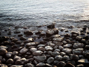 Pebbles on beach