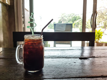 A glass of iced americano - refreshing drink